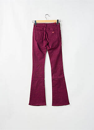 Pantalon droit fermeture zippée sous rabat boutonné violet MISS SIXTY femme