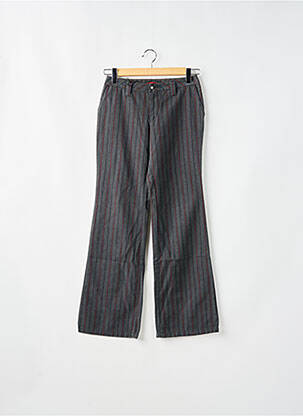 Pantalon flare fermeture zippée sous rabat boutonné gris TEDDY SMITH femme