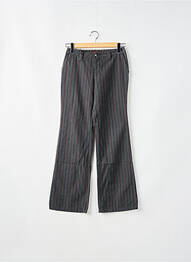 Pantalon flare fermeture zippée sous rabat boutonné gris TEDDY SMITH femme