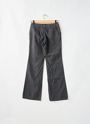 Pantalon flare fermeture zippée sous rabat boutonné gris TEDDY SMITH femme