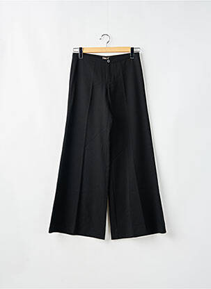 Pantalon flare fermeture zippée sous rabat boutonné noir CIMARRON femme