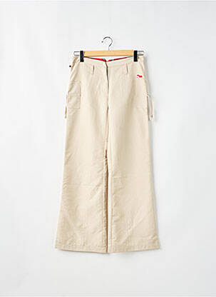 Pantalon flare taille normale taille normale beige KANA BEACH femme
