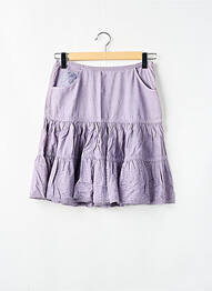 Jupe mi-longue fermeture zip latéral violet SCHOOL RAG femme