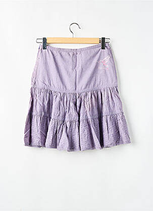 Jupe mi-longue fermeture zip latéral violet SCHOOL RAG femme