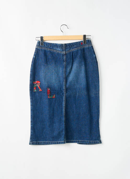 Jupe mi-longue bleu TEDDY SMITH pour femme