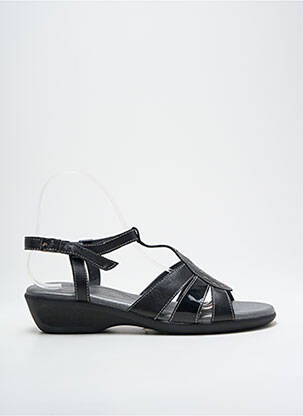 Sandales/nu pieds matière lisse talon de 4 à 6cm noir SALMONE femme