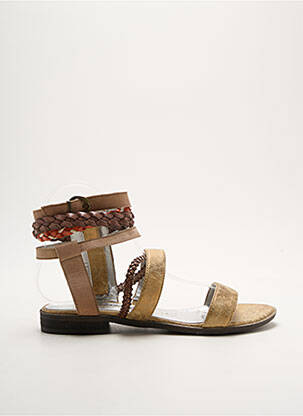 Sandales/nu pieds chiquet talon plat jusqu'à 3cm marron MADISON femme