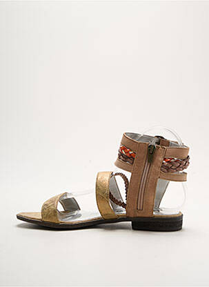 Sandales/nu pieds chiquet talon plat jusqu'à 3cm marron MADISON femme