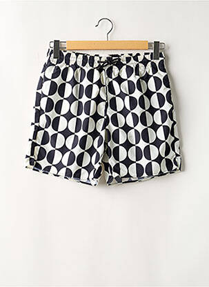 Short de bain effet matière satinée beige SANDRO homme