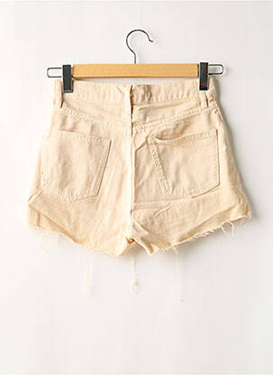 Short tissage denim taille haute rose MANGO femme
