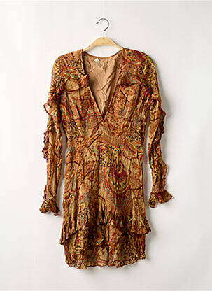 Robe courte coupe évasée manches longues marron MES DEMOISELLES...PARIS femme