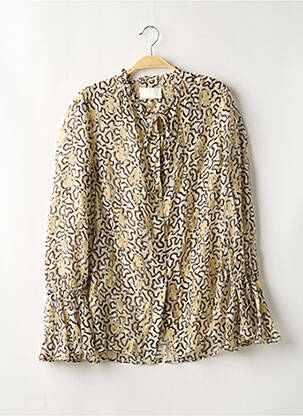 Chemisier imprimé fantaisie manches longues beige H&M femme