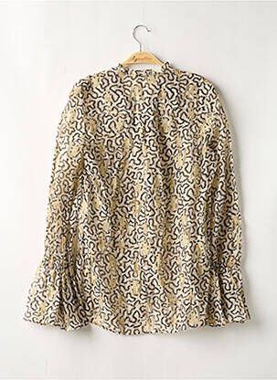 Chemisier imprimé fantaisie manches longues beige H&M femme