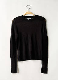 Pull col rond manches longues noir LIGHT BEFORE DARK femme