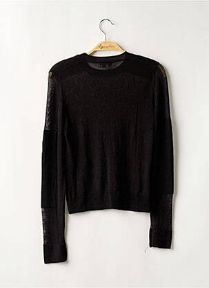 Pull col rond manches longues noir LIGHT BEFORE DARK femme