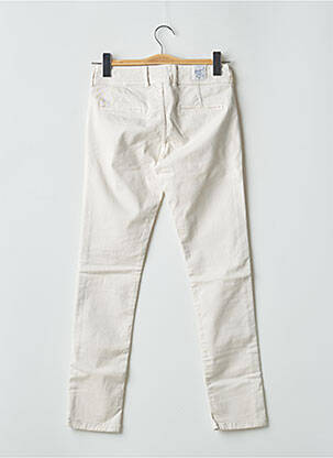 Pantalon chino fermeture zippée sous rabat boutonné taille normale beige DONOVAN femme
