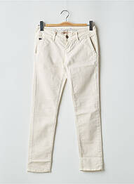 Pantalon chino fermeture zippée sous rabat boutonné taille normale beige DN.SIXTY SEVEN femme