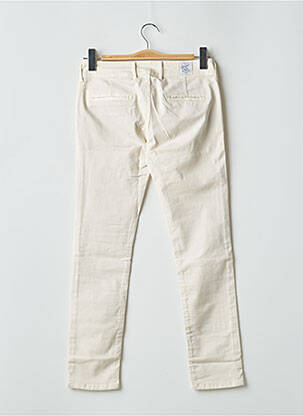 Pantalon chino fermeture zippée sous rabat boutonné taille normale beige DN.SIXTY SEVEN femme