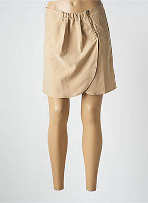 Jupe mi-longue taille normale beige SCHOOL RAG femme