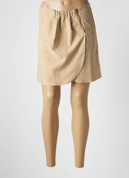 Jupe mi-longue beige SCHOOL RAG pour femme