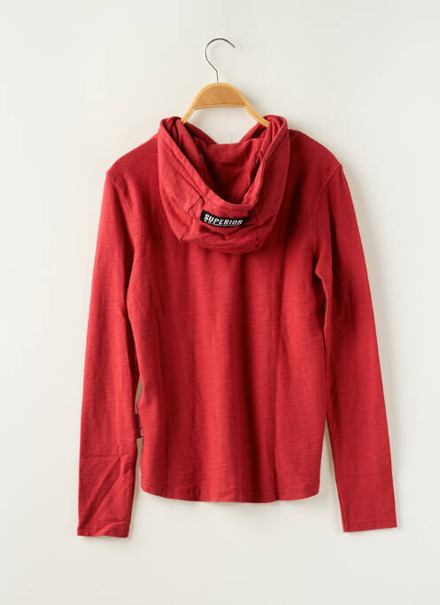 Sweat-shirt à capuche rouge LE TEMPS DES CERISES pour garçon