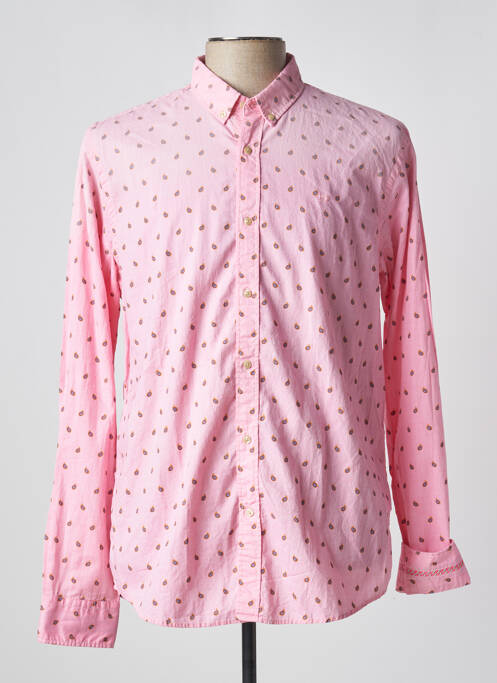 Chemise manches longues rose SCOTCH & SODA pour homme