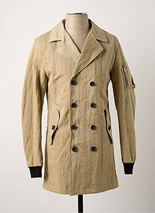 Trench col tailleur sans capuche beige BOMBERS homme
