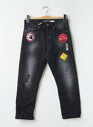 Jeans boyfriend stretch taille normale noir PLEASE femme