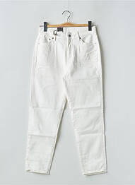 Jeans coupe droite effet usé taille basse blanc G STAR femme
