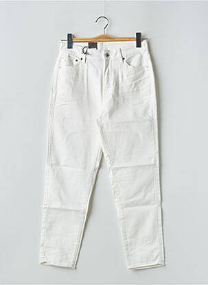 Jeans coupe droite effet usé taille basse blanc G STAR femme