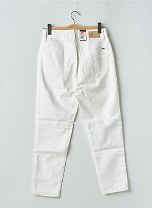Jeans coupe droite effet usé taille basse blanc G STAR femme