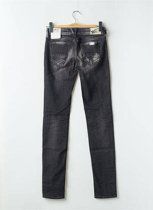 Jeans coupe slim effet usé délavé taille basse noir REPLAY femme
