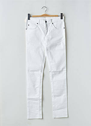 Pantalon slim tissage popeline taille normale blanc CHEAP MONDAY femme