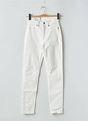 Jeans coupe slim stretch taille haute blanc CHEAP MONDAY femme