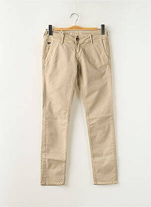 Pantalon chino taille basse taille basse beige DN.SIXTY SEVEN femme