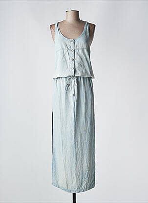 Robe longue sans manche sans manche bleu REIKO femme