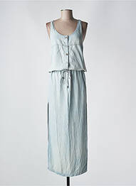 Robe longue sans manche sans manche bleu REIKO femme