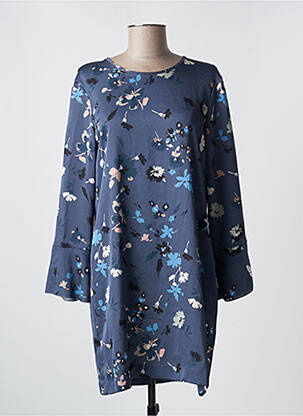 Robe courte manches longues manches longues bleu PLEASE femme