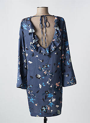 Robe courte manches longues manches longues bleu PLEASE femme