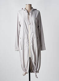 Manteau long a capuche a capuche gris SUITE... femme