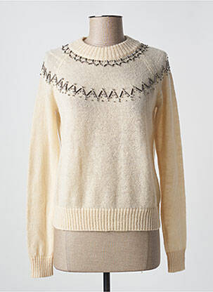 Pull stretch manches longues beige MARIE-SIXTINE femme