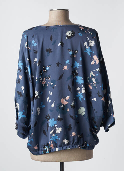 Top coupe fluide manches longues bleu PLEASE femme
