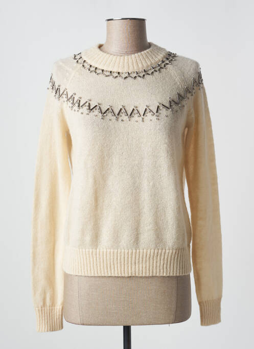 Pull stretch manches longues beige MARIE-SIXTINE femme