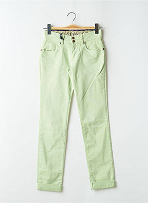 Jeans coupe slim stretch taille normale vert FIVE PM femme