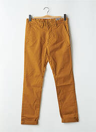 Pantalon chino tissage popeline taille normale jaune TEDDY SMITH homme