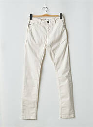 Pantalon chino tissage popeline taille normale beige DONOVAN femme