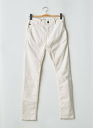 Pantalon chino tissage popeline taille normale beige DONOVAN femme