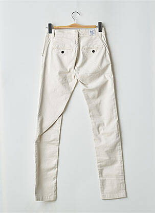 Pantalon chino tissage popeline taille normale beige DONOVAN femme