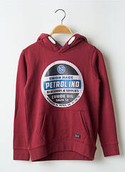 Sweat-shirt à capuche rouge PETROL INDUSTRIES pour garçon seconde vue