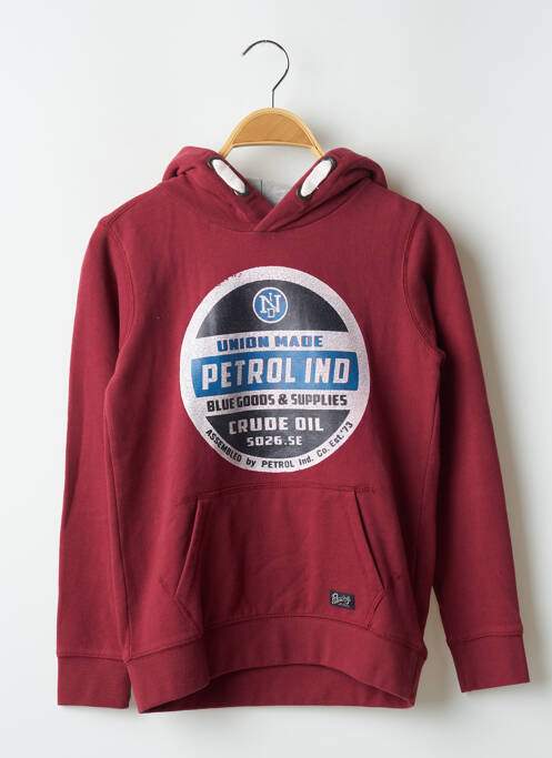 Sweat-shirt à capuche rouge PETROL INDUSTRIES pour garçon